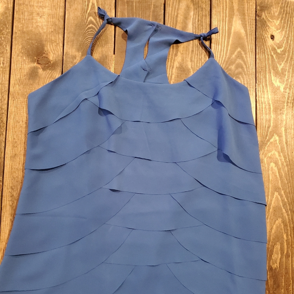 Royal Blue Ruffle Tank